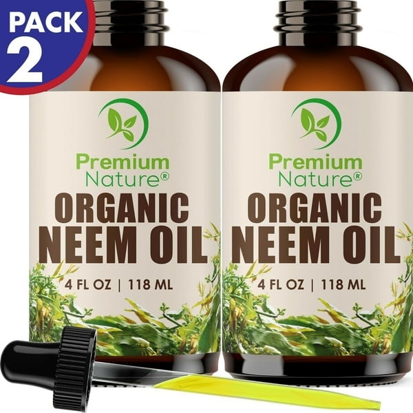 Organic Neem Oil For Skin 4oz 2pk Neem Oil for Hair Pure