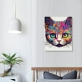 thumbnail image 3 of JEUXUS Framed Art Wall Decor For Bedroom,Cat Peeking Watercolor Print Kitty Kittens Love Wall Art Cat Wall Decor Nursery Decor Kids Funny Cat Framed Wall Art, 3 of 4