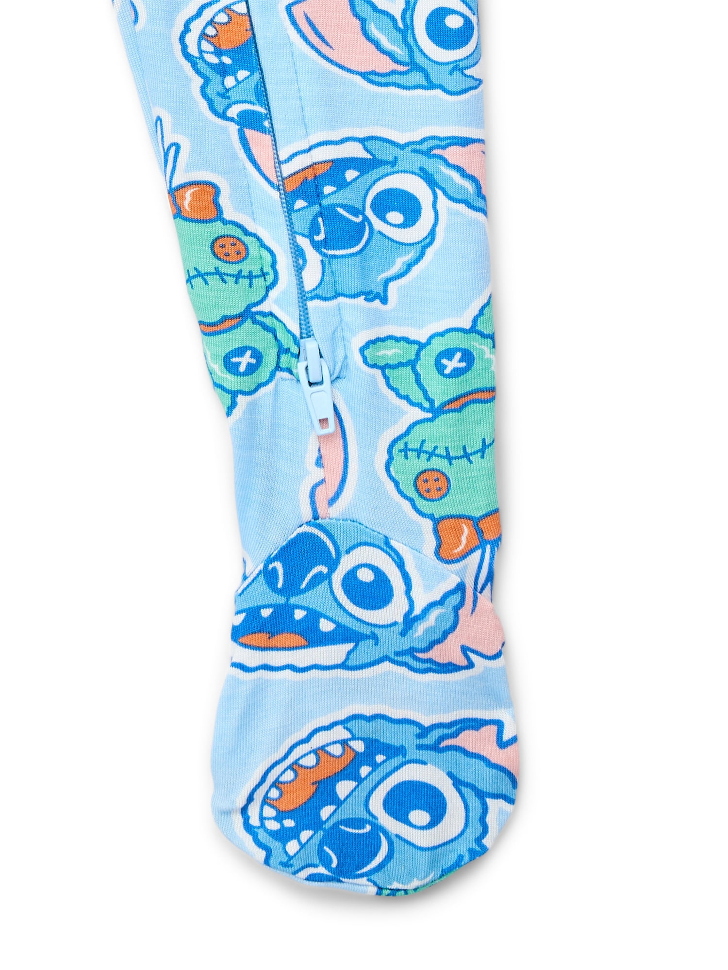 Disney Lilo and Stitch Baby Boys or Girls Two-Way Zip Front Footed Pajama One-Piece, Sizes 0-6/9M