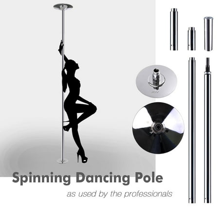 AW® Portable 45mm Spinning Dancing Pole Kit Fitness Dance Sport Exercise Club Party Pub (Best Portable Dance Pole)