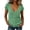 Green, variant on Xaqiouau Women's Striped V-Neck Short Sleeve Top Cotton Blend Slim Fit Casual T-Shirt Lightweight Breathable Summer Daily Wear Navy XXXL