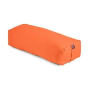 Yoga Bolster - Long Rectangular Cotton Filled - 1pc - Yogavni (Orange)
