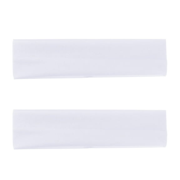 Gymnture 2PCS Elastic Sports Headbands for Men (White)