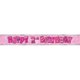 thumbnail image 1 of Unique Party - Pancarta de aluminio fiesta infantil Happy Birthday (Rosa), 1 of 7