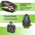 thumbnail image 6 of Garden Tool Bag,Pioneer Flower Floral Print Pattern Garden Tool Organizer,Garden Gifts,Waterproof Multi-Pocket Garden Tool Storage 11.8x5.5x11.4 Inch(Tools NOT Included), 6 of 6