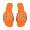thumbnail image 2 of Cethrio Flat Sandals for Women Wide Casual Summer Orange Sandals Shoes Size 43, 2 of 6