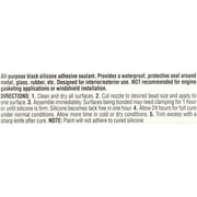 (2 pack) Permatex Black Silicone Adhesive Sealant - 75150