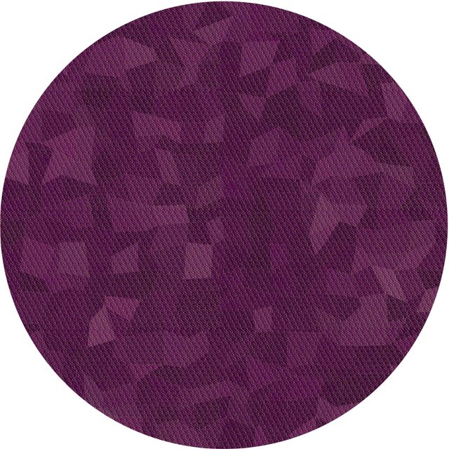 Ahgly Tapis Rond Lavable en Machine Intérieur Transitionnel Framboise Foncée Violet, 4 Pieds Rond