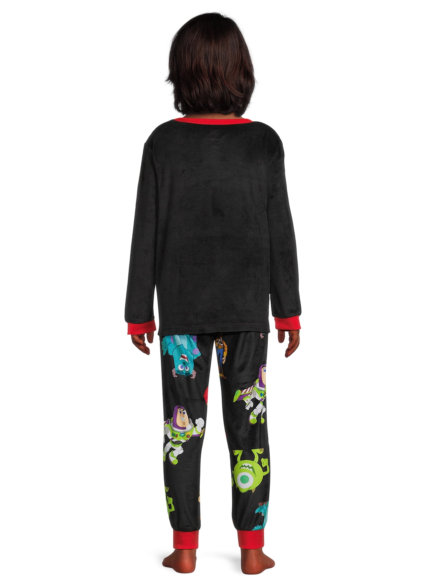 Disney 100 Boys Perfect Pixar Peeking Long Sleeve Top and Pants, 2-Piece Sleep Set, Sizes 4-12