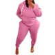 thumbnail image 1 of Gibobby Conjunto dama pants y sudadera afelpada Sudadera con capucha y pantalón de manga larga de color sólido para mujer Chándal Traje deportivo Trajes depor(Rosa,XL), 1 of 5