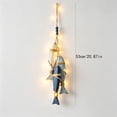 thumbnail image 4 of Wooden Fish Hanging Ornament, Coastal Beach Style Rope Decor for Home, Cafe, Restaurant, Bathroom, Ocean Theme Wall Art (LED), 4 of 8