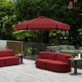 thumbnail image 4 of ABCCANOPY 7.5ft Outdoor Market Hand Push Patio Umbrella With Hanging Edge,12+Colors, Burgundy, 4 of 8