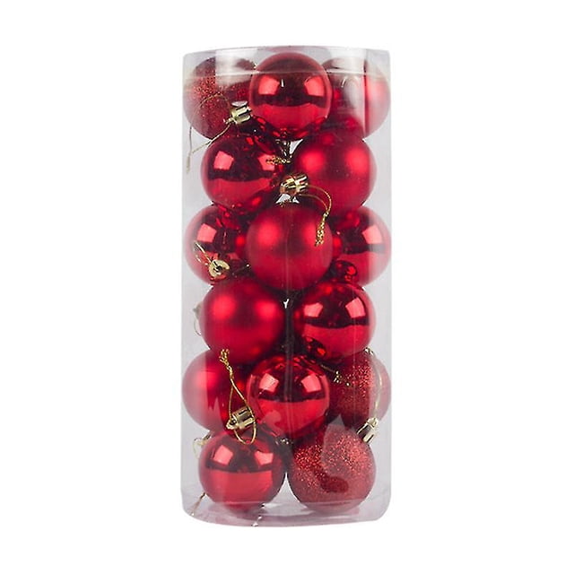 Adornos de bolas de Navidad de 1,18 pulgadas, juego de adornos navideños inastillables, 24 piezas de adornos para árbol de Navidad, decoración de fiesta de boda, vacaciones de Halloween