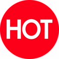 thumbnail image 2 of Tape Logic DL1084 2 in. Circle - Hot High Gloss Labels, Red & White - Roll of 500, 2 of 4