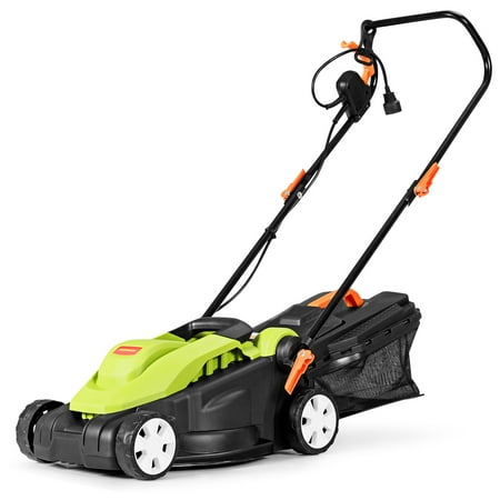 14-Inch 10Amp Lawn Mower w/Folding Handle Electric Push Lawn Corded Mower (Best Rated Push Mowers 2019)