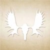 Mossy Oak Graphics 13038 White Moose Skull Decal Multi-Colored