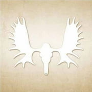 Mossy Oak Graphics 13038 White Moose Skull Decal Multi-Colored