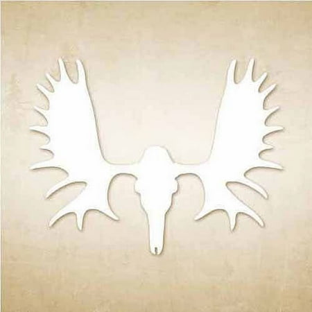 Mossy Oak Graphics 13038 White Moose Skull Decal Multi-Colored