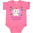 thumbnail image 3 of Inktastic My Auntie Loves Me- cute unicorn Boys or Girls Baby Bodysuit, 3 of 5