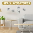 thumbnail image 3 of ADDHAT Escultura De Pared En Resina Piedra Electrochapada Plateada Para Hogar Y Oficina, 3 of 7