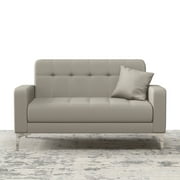 ViscoLogic Bella Forward Fashion Mid-Century Tufted Style Canapé de salon moderne, causeuse et fauteuil (beige)