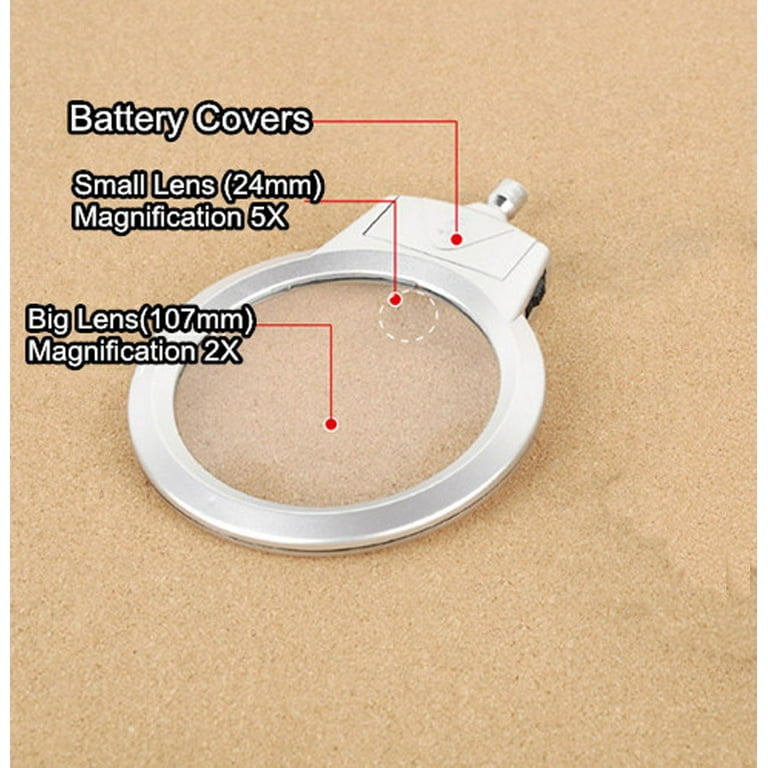 New Lighted Table Top Desk Magnifier Magnifying Glass With LED