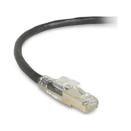 UPC: 0822088080466 | Black Box CAT6A 650-MHz Locking Snagless Patch Cable (C6APC80SBK20)