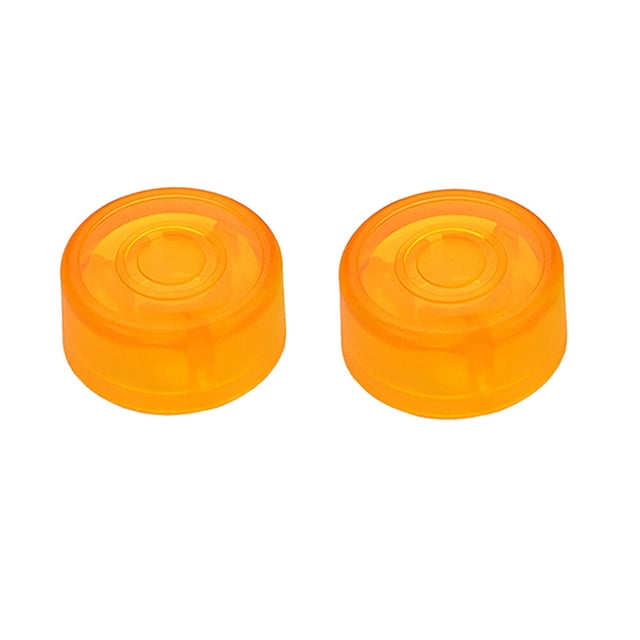 2PCS Electric Guitar Effect Pedal Foot Nail Amplifiers Candy Color Foot Switch Toppers Knob Accessories(Orange)