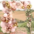 thumbnail image 5 of Kit de Arco de Globos de Oro Rosa 96 Piezas para Fiestas de Cumpleaños Duchas Bodas, 5 of 5