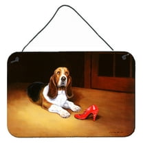 Carolines Treasures BDBA0372DS812 Basset and Shoe Wall or Door Hanging Prints 8x12 multicolor
