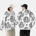 thumbnail image 2 of Sun Protection Hoodie Jacket - Minimalist Lines Cute Cow Head Sun Shirts For Men Women Long Sleeve With Pocket Lightweight Outdoor, 2 of 2