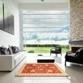 thumbnail image 6 of Ahgly Company Indoor Round Abstract Scarlet Red Oriental Area Rugs, 4' Round, 6 of 6