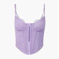 thumbnail image 4 of Birdeem Fashion Womens Lace Stitching Crop Suspender V-Neck Suspender Tank Top, 4 of 7