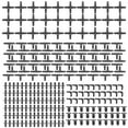 thumbnail image 1 of Irfora 250 Pieces Irrigation Fitting Kit Drip Irrigation Barbed Connectors Compatible with 1/4 Inch Water Hose Connectors for Garden Lawn Drip Systems(30 4-Way Coupling, 30 Elbows, 90 Straight Barb, 1 of 7
