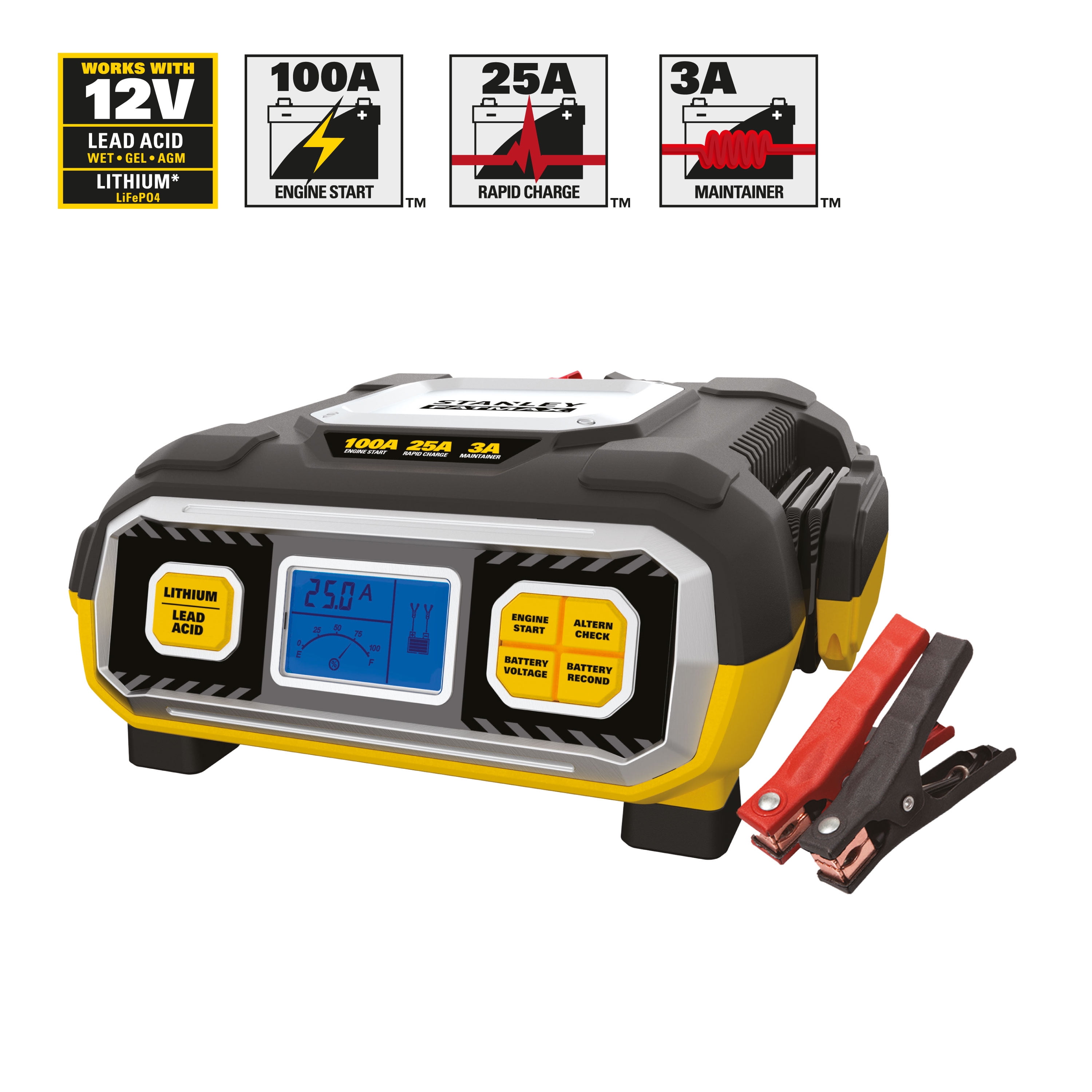 Stanley FatMax BC100BF 100 Amp Battery Charger & Maintainer For