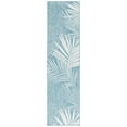 thumbnail image 2 of SAFAVIEH Beach House Declan Botanical Indoor/Outdoor Runner Rug, Aqua/Ivory, 2'2" x 8', 2 of 16