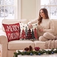 thumbnail image 6 of Sm:)e Snowman Let It Snow Winter Christmas Pillow Covers 18 x 18 Inch, Set of 4, Xmas Holiday Decorative Outdoor Pillow Case Red Cushion Sofa Couch, 6 of 8