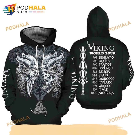 Viking 3D All Over Clothers Gift AOP Unisex Hoodie