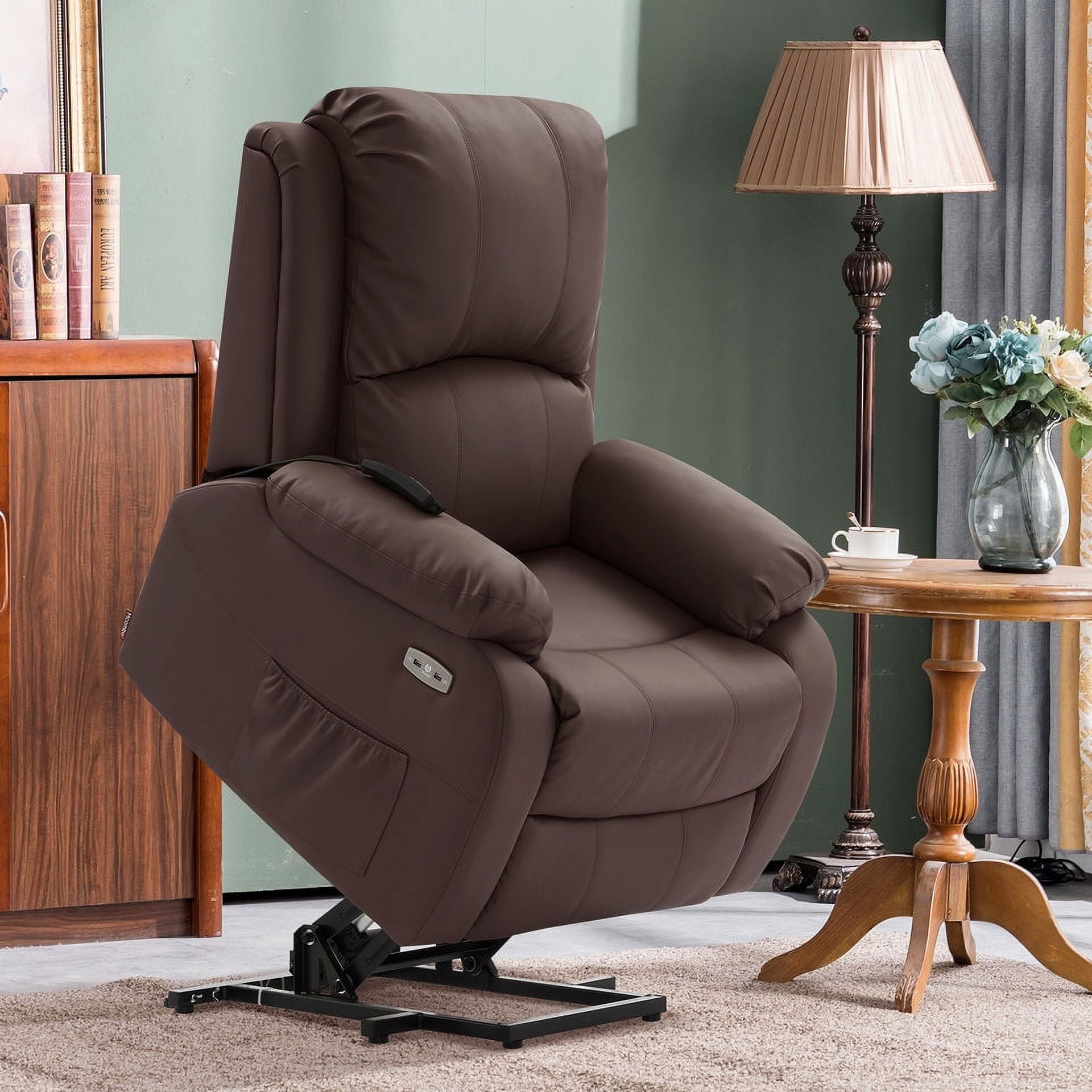 Mcombo small sized electric power lift recliner chair sofa 2024 with massage and heat for small elderly people petite