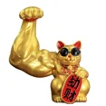 thumbnail image 6 of Abstract Big Arm Muscle Golden Cat Decor Statuette for Shop Living Room Lucky Cat Cartoon Animal Sculpture Vigorous Cat Statue, 6 of 10