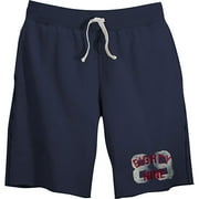Angle View: Men's Beefy Graphic Fleece Shorts