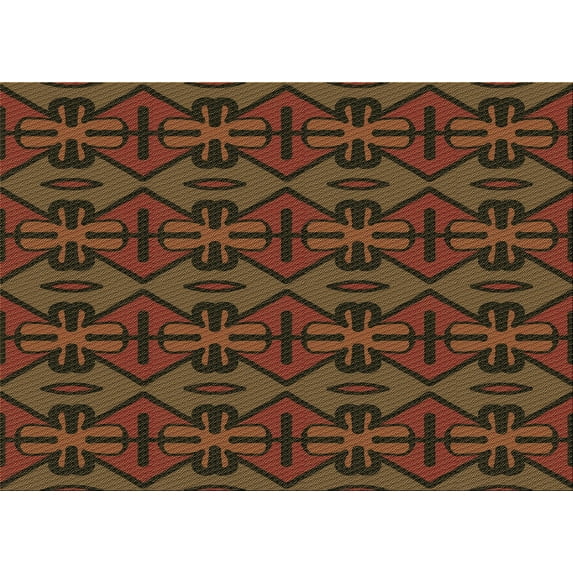 Ahgly Company Indoor Rectangle Patterned Blood Night Red Area Rugs, 7' x 9'
