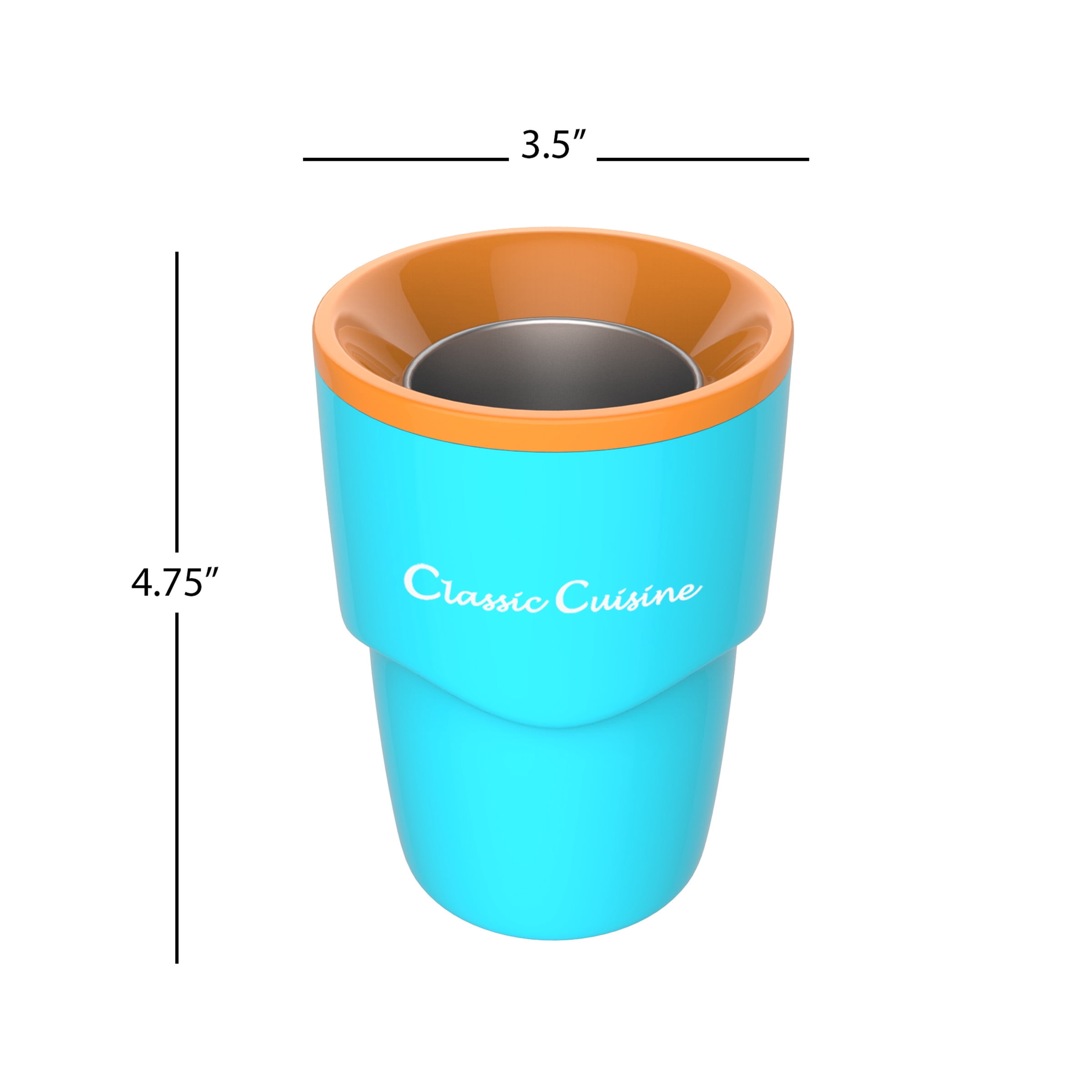 Classic Cuisine 82-KIT1076 Slushy Maker-Single Serving Frozen Treat Cup for Easy to Make Homemade Slushes - Blue