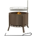 thumbnail image 2 of Outdoor Smokeless Fire Pit Tabletop with Grill Grate&Fire Poker for Outside Camping, Wood Burning, Bronze, 2 of 8