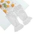 thumbnail image 5 of Unique Bargains 1 Pair Sunblock Fingerless Gloves Half Finger Lace Floral Sun Block Driving Gloves for Women White, 5 of 5