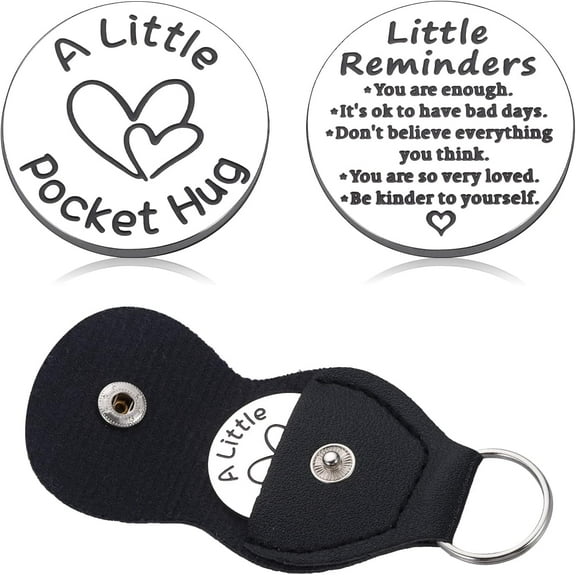 Valentines Day Gifts for Kids Teen Girls Pocket Hug Token Friend Gifts for Women off to College Thinking of You Gifts for Men Birthday Gifts for Men Going Away Long Distance Gift Keychain