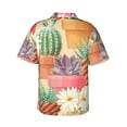 thumbnail image 3 of Picia Succulent And Cactus Gentle Cotton Regular Fit Short Sleeve Casual Hawaiian Shirt for Men-XX-Large, 3 of 9