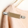 thumbnail image 2 of Women Lady Webbing Collar Dress Sweater Clip Clothing Jewelry khaki, 2 of 6