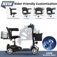 thumbnail image 5 of Mbxcooter 15 Miles 4 Wheels Mobility Scooter for Adults&Seniors Up to 300LBS,350W Electric Powered Wheelchair Device with Extended Battery, Dual Baskets, Rotating Seat,Compact Mobile for Travel,Gray, 5 of 10