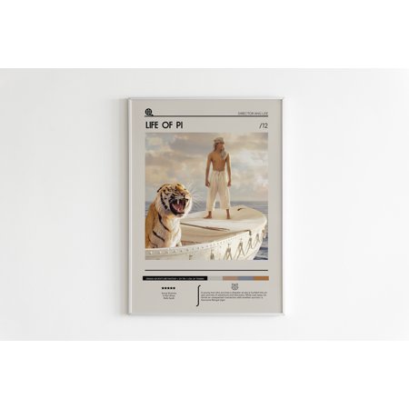 POSTER Life Of Pi Movie Poster / Minimalist Movie Print / Movie Poster / Movie Gifts / Wall Art Print-UNFRAMED